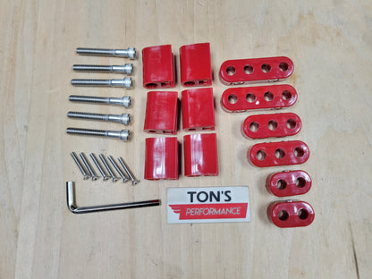 Ton's Performance Clamp-On Valve Cover, Vertical Wire Loom Separators for 7-8mm Ignition Cable