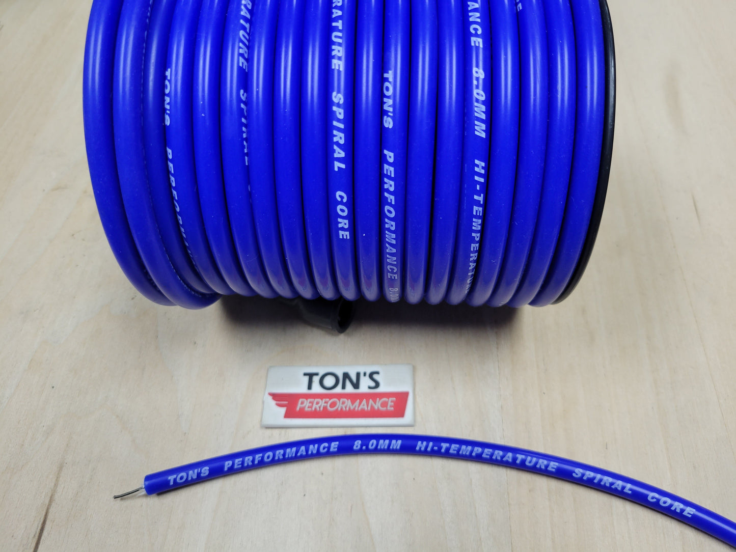 Ton's Performance 8mm Spiral Suppression Core 100% Silicone Spark Plug wire [Sold By The Foot]