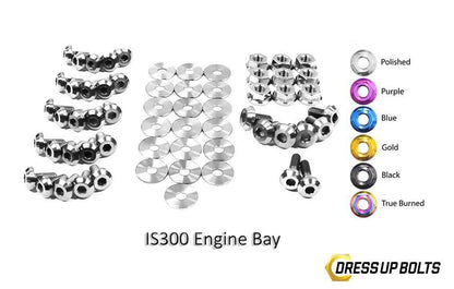 Lexus IS300 (1998-2005) SXE10/JCE10/GXE10 Titanium Dress Up Bolts Full Engine Bay Kit - DressUpBolts.com