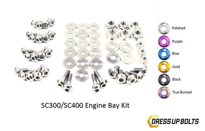 Lexus SC300/SC400 (1992-2000) Titanium Dress Up Bolts Engine Bay Kit - DressUpBolts.com