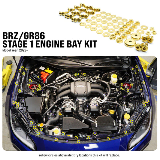 Stage 1 Titanium Hardware Engine Bay Kit - Toyota GR86/Subaru BRZ (2022+)