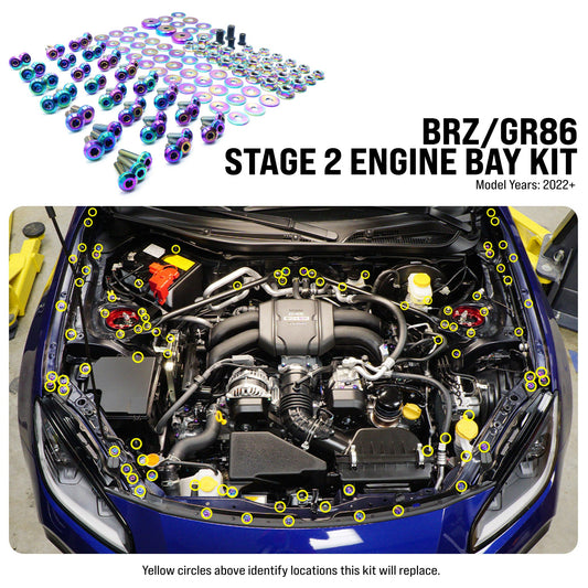 Stage 2 Titanium Hardware Engine Bay Kit - Toyota GR86/Subaru BRZ (2022+)