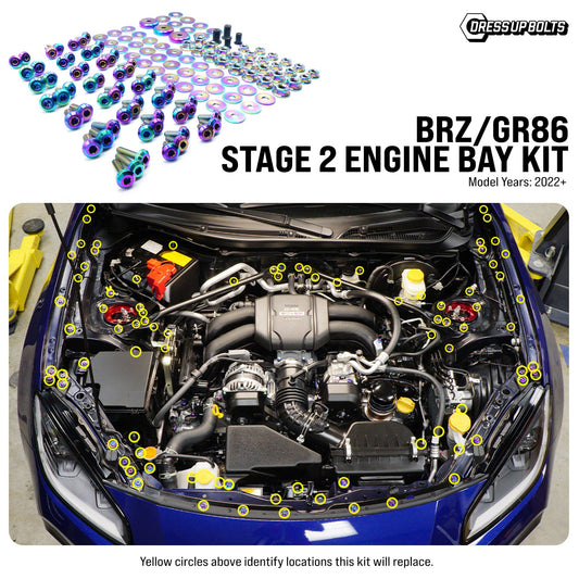 Stage 2 Titanium Hardware Engine Bay Kit - Toyota GR86/Subaru BRZ (2022+)