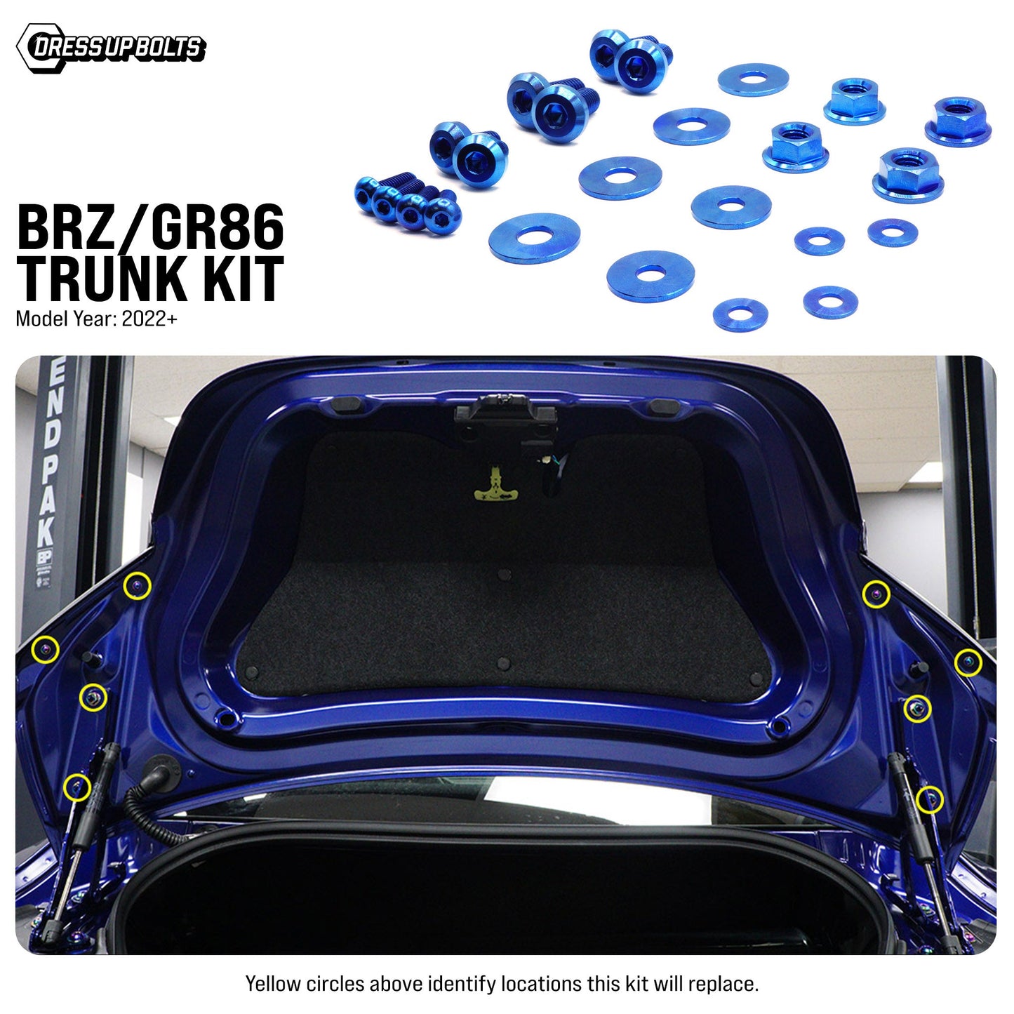 Dress Up Bolts Titanium Hardware Trunk Kit - Toyota GR86/Subaru BRZ (2022+)