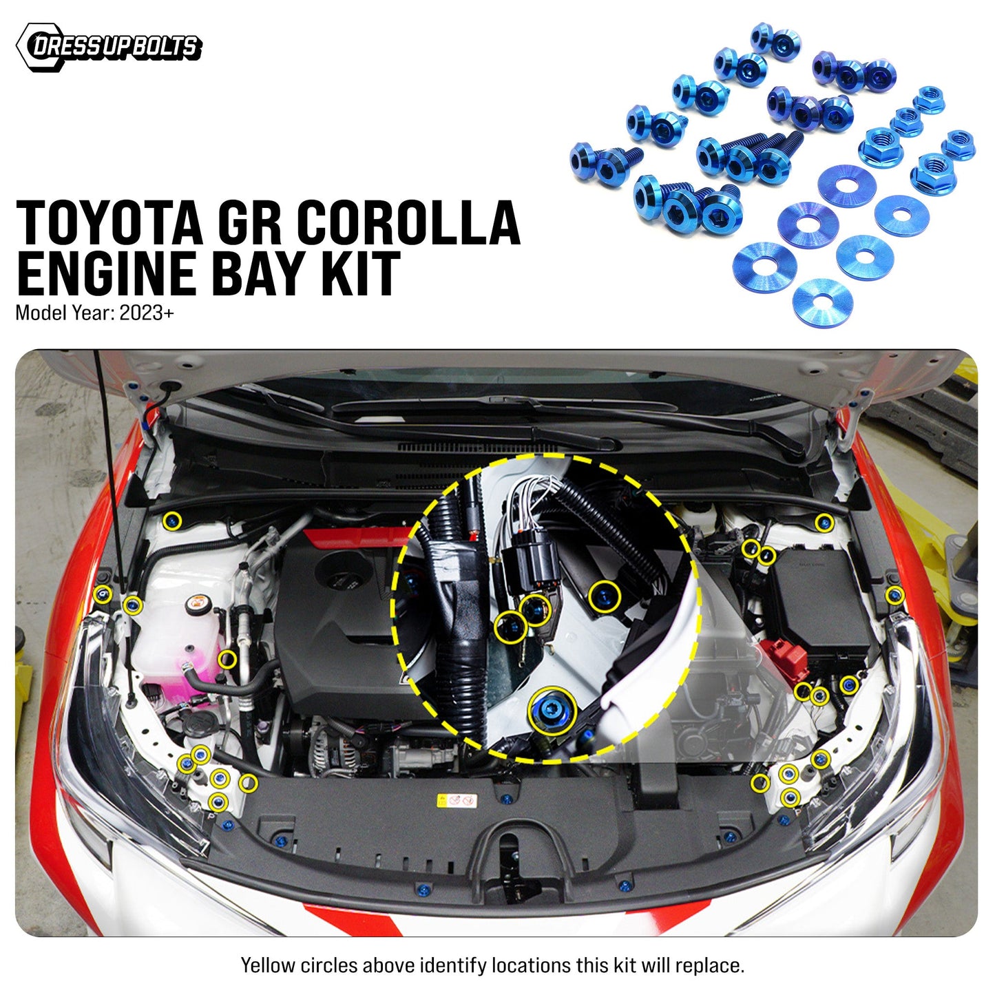 Titanium Hardware Engine Bay Kit - Toyota GR Corolla (2023+)