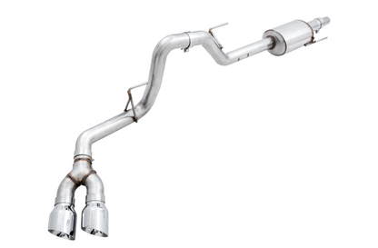 AWE Tuning 0FG Single Exit Exhaust for 15+ F-150 - 4.5" Chrome Silver Tips 3015-22066