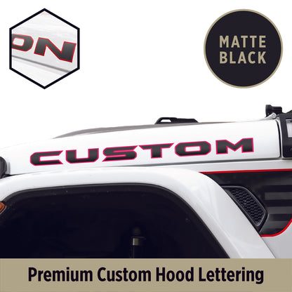 Premium Hood Lettering | Set of 2