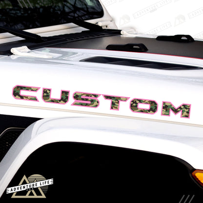 Camo Hood Lettering | Set of 2