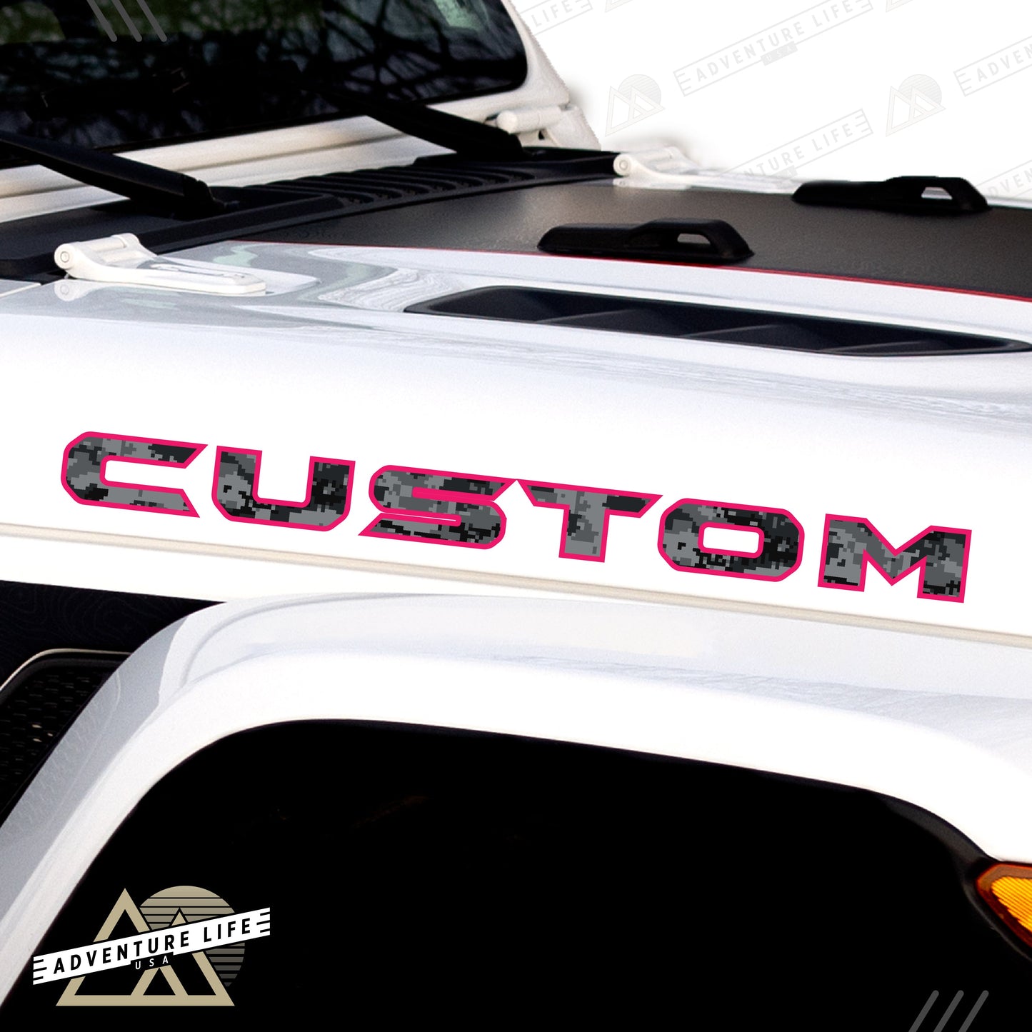 Camo Hood Lettering | Set of 2