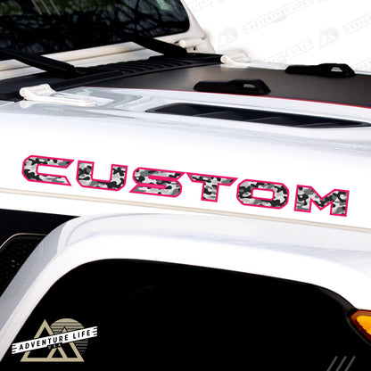 Camo Hood Lettering | Set of 2