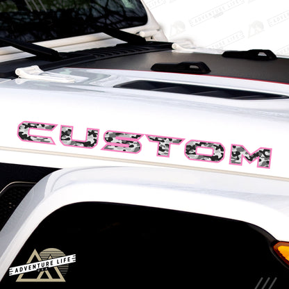 Camo Hood Lettering | Set of 2