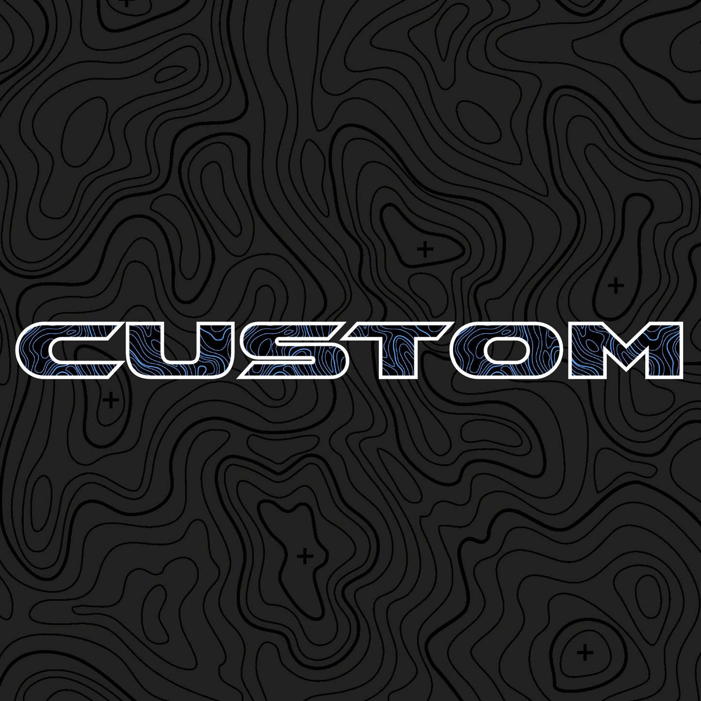 Topographical Hood Lettering | Set of 2