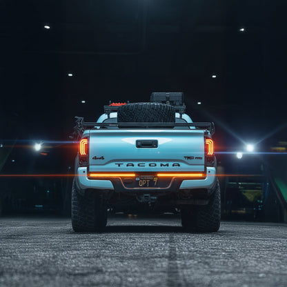 Redline Parlux Triple  Row LED Tailgate Light Bar for Tacoma with Reverse Light, Brake Light & Sequential Turn Signals