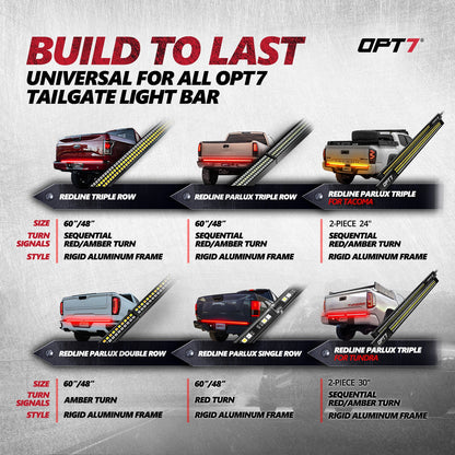 OPT7 Redline Tailgate Light Bar Magnets 5PCS