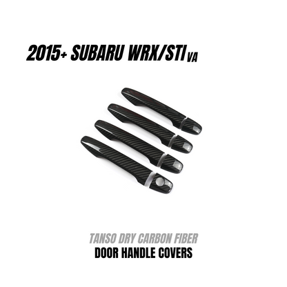 JDMuscle 15-21 Subaru WRX/STI Tanso Dry Carbon Fiber Door Handle Covers w/ Gloss Finish