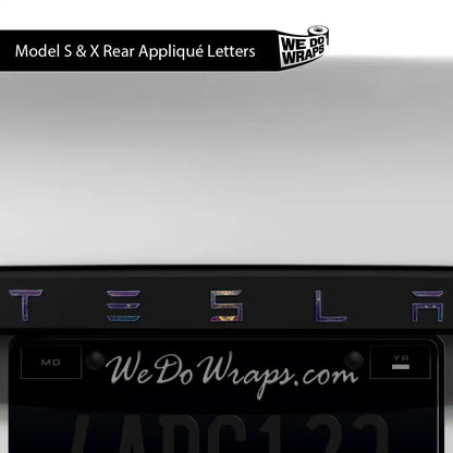 Tarot Sun and Moon Tesla Emblem Decals (Front + Back) | Model S