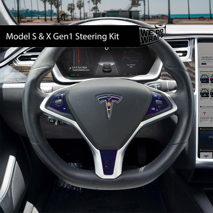Tarot Sun and Moon Tesla Steering Wheel Wrap | Model X