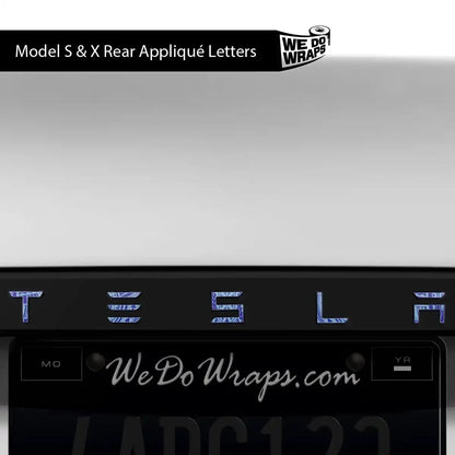 Tatau Tribal Pattern Tesla Emblem Decals (Front + Back) | Model S