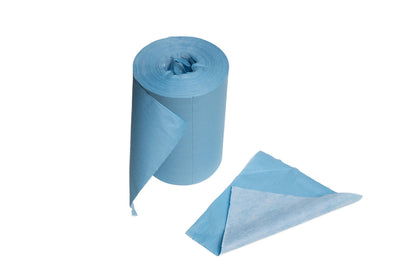 Blue Spunlace Shop Towels Roll | Lint-Free 12"x13" (375 Ct) | Telesto Products