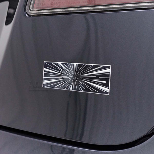 Ludicrous Performance Mode Badge | Embossed Metal Rear Trunk Badging