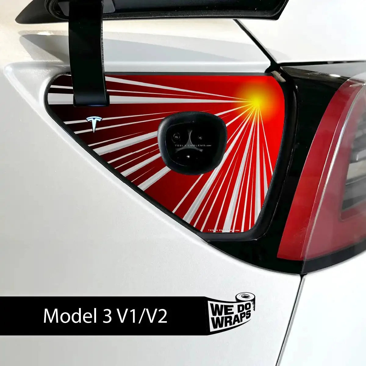 Launche Performance Mode Tesla Charge Port Wrap | Model 3