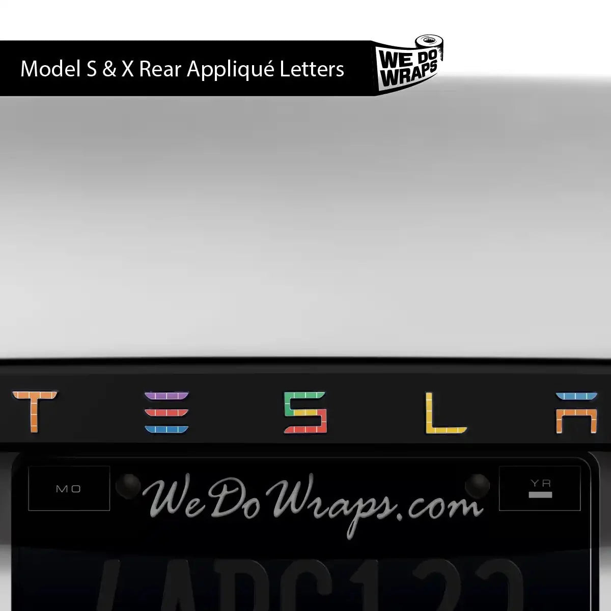 Tetromino Tesla Emblem Decals (Front + Back) | Model X