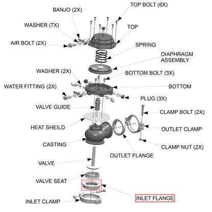Inlet Flange for TiAL 60mm V60 Wastegate 304 Stainless