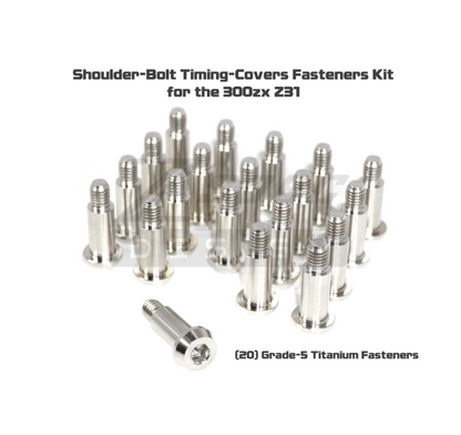 ZSPEC Shoulder-Bolt Timing Covers Fastener Kit for '84-89 Nissan 300zx Z31, Titanium
