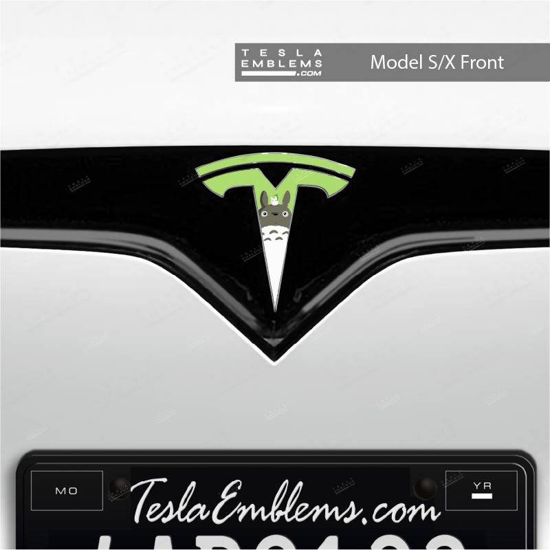 Totoro Tesla Emblem Decals (Front + Back) | Model S