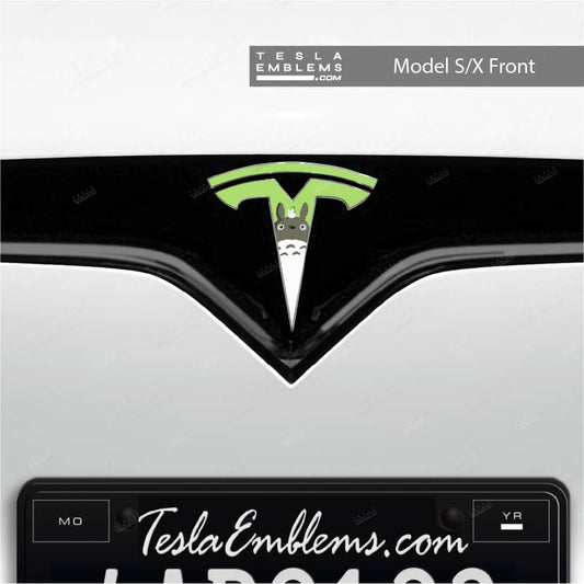 Totoro Tesla Emblem Decals (Front + Back) | Model X