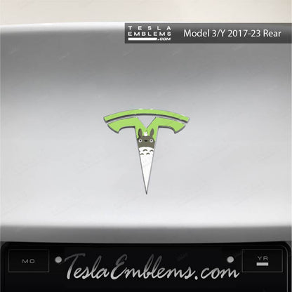 Totoro Tesla Emblem Decals (Front + Back) | Model Y