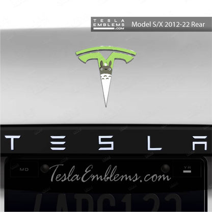 Totoro Tesla Emblem Decals (Front + Back) | Model S