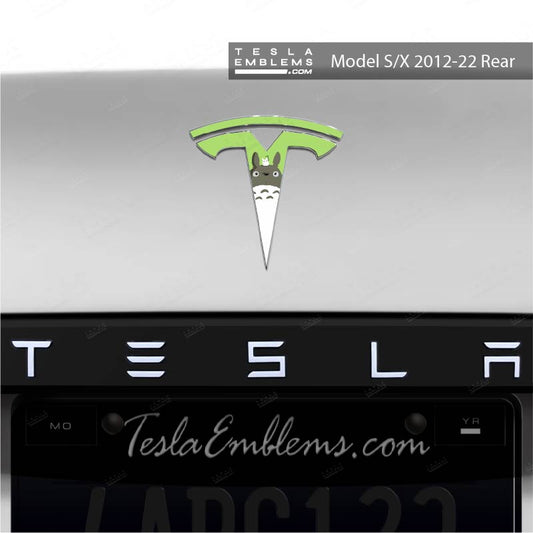 Totoro Tesla Emblem Decals (Front + Back) | Model S