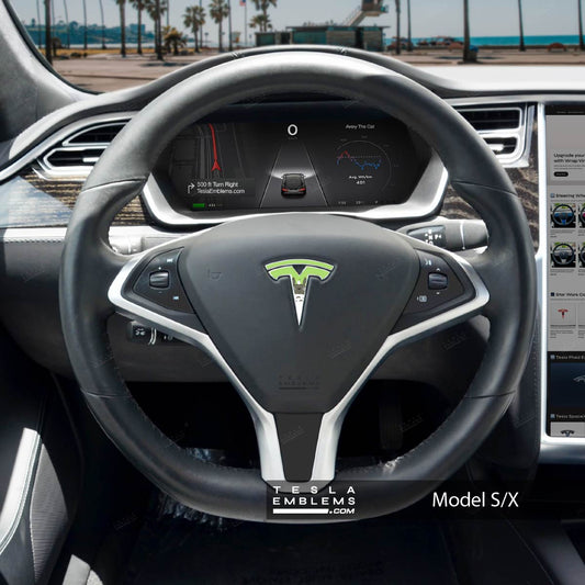 Totoro Tesla Steering Wheel Emblem Decal | Model X