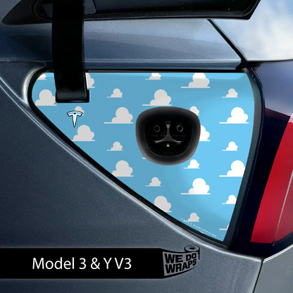 Toy Clouds Tesla Charge Port Wrap | Model Y