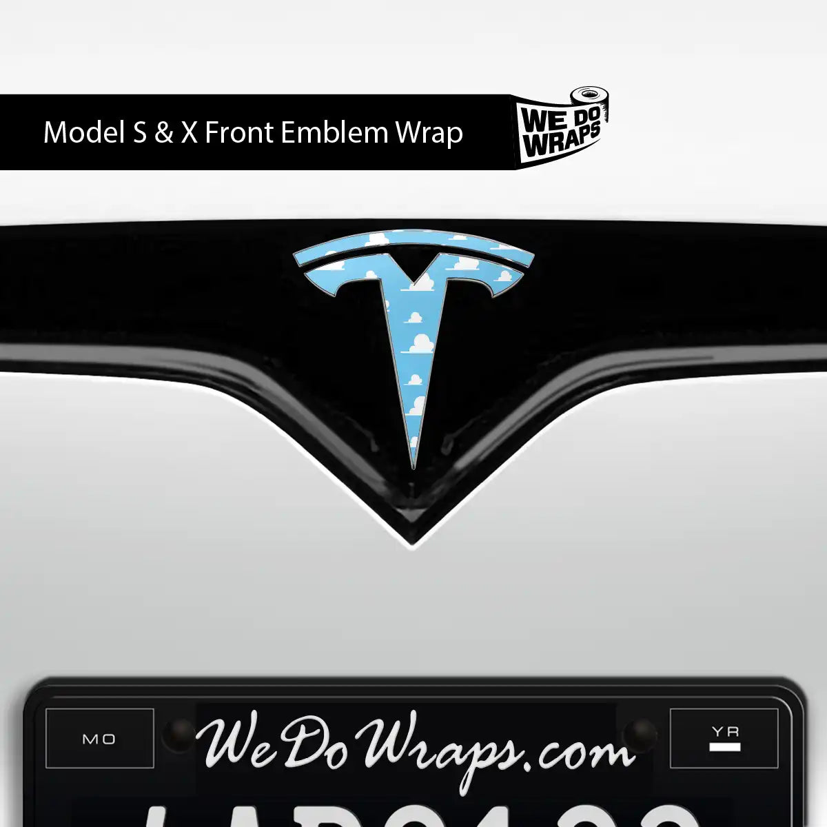 Toy Clouds Tesla Emblem Decals (Front + Back) | Model X
