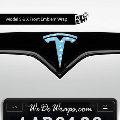 Toy Clouds Tesla Emblem Decals (Front + Back) | Model X