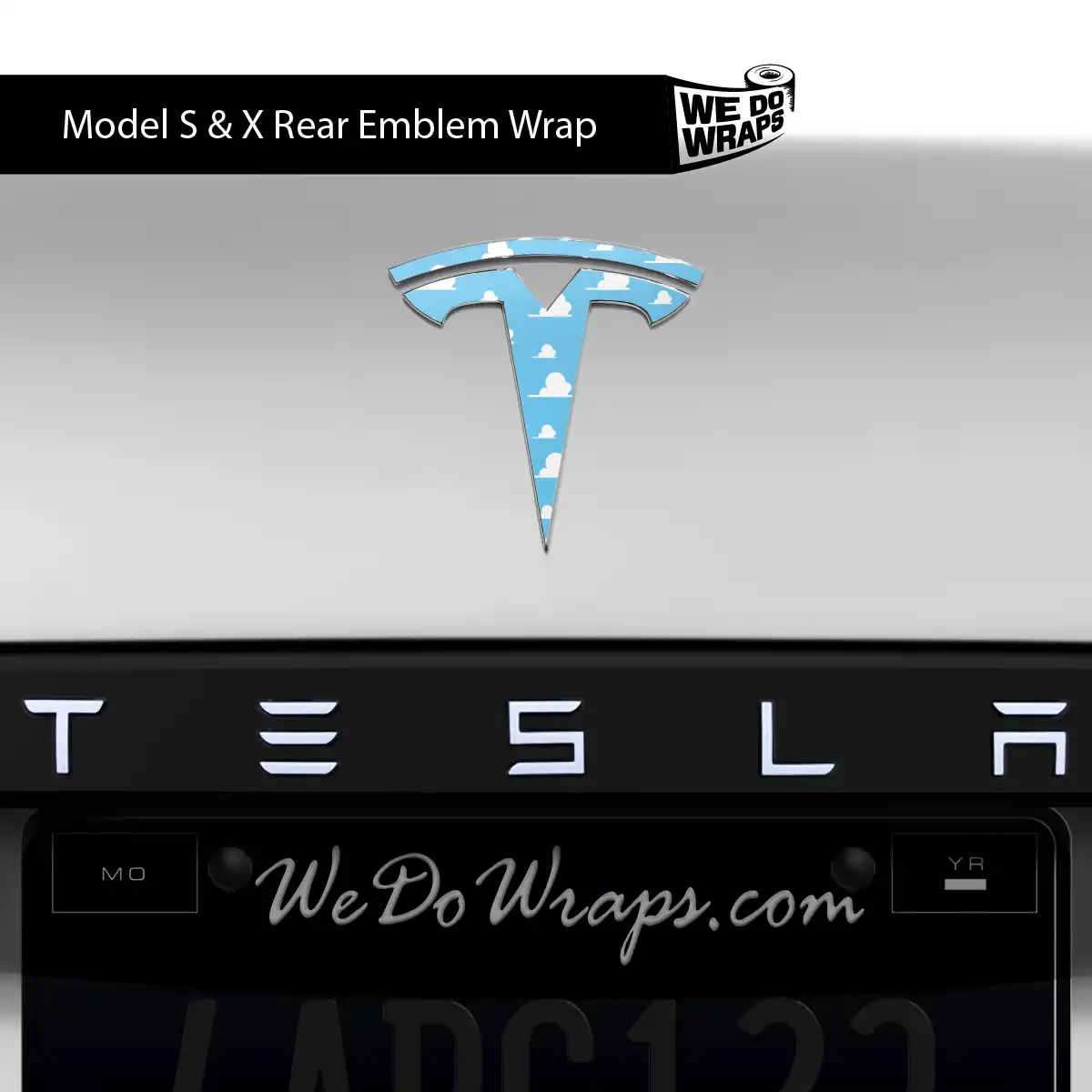 Toy Clouds Tesla Emblem Decals (Front + Back) | Model S