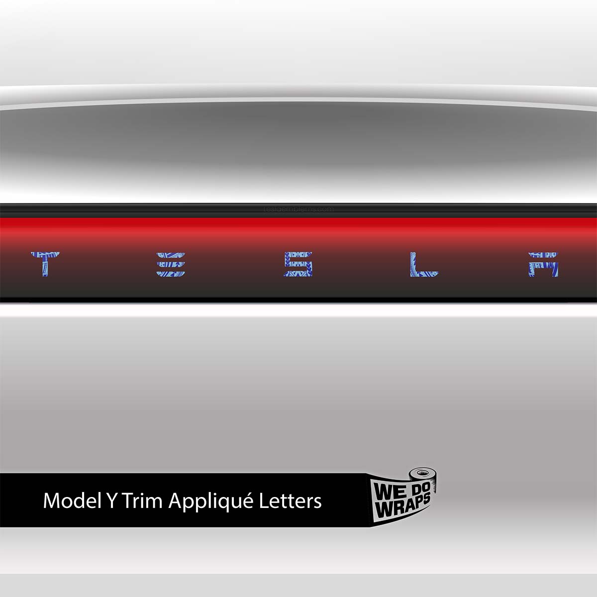 Tatau Tribal Pattern Tesla Emblem Decals (Front + Back) | Model Y