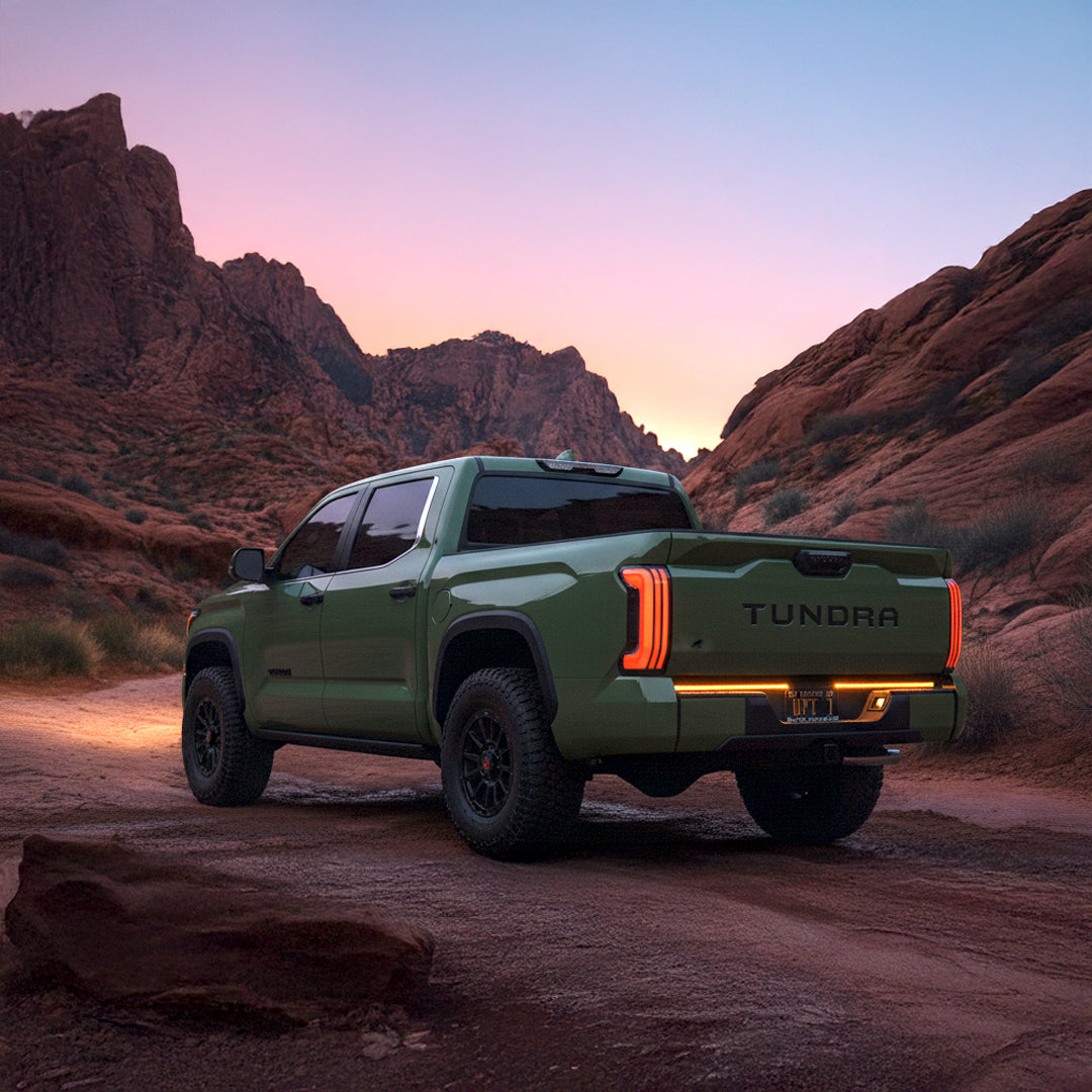 Redline Parlux Triple Row LED Tailgate Light Bar for Tundra with Reverse Light, Brake Light & Sequential Turn Signals