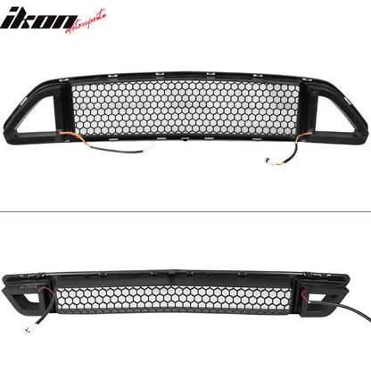 2015-2017Â Ford Mustang Front Upper Mesh Grille Smoked DRL Turn Signal