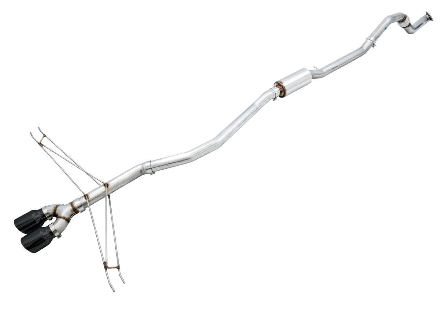 AWE Tuning Track Edition Exhaust for 10th Gen Civic Si Coupe / Sedan (includes Front Pipe) - Dual Diamond Black Tips 3020-33066