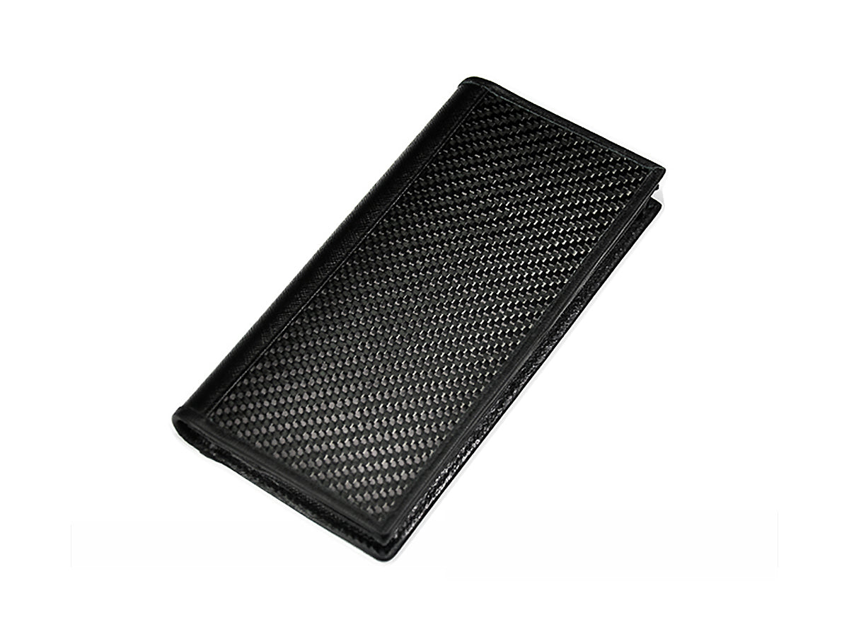 AutoTecknic Carbon Fiber Long Leather Wallet Pouch