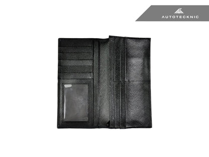 AutoTecknic Carbon Fiber Long Leather Wallet Pouch