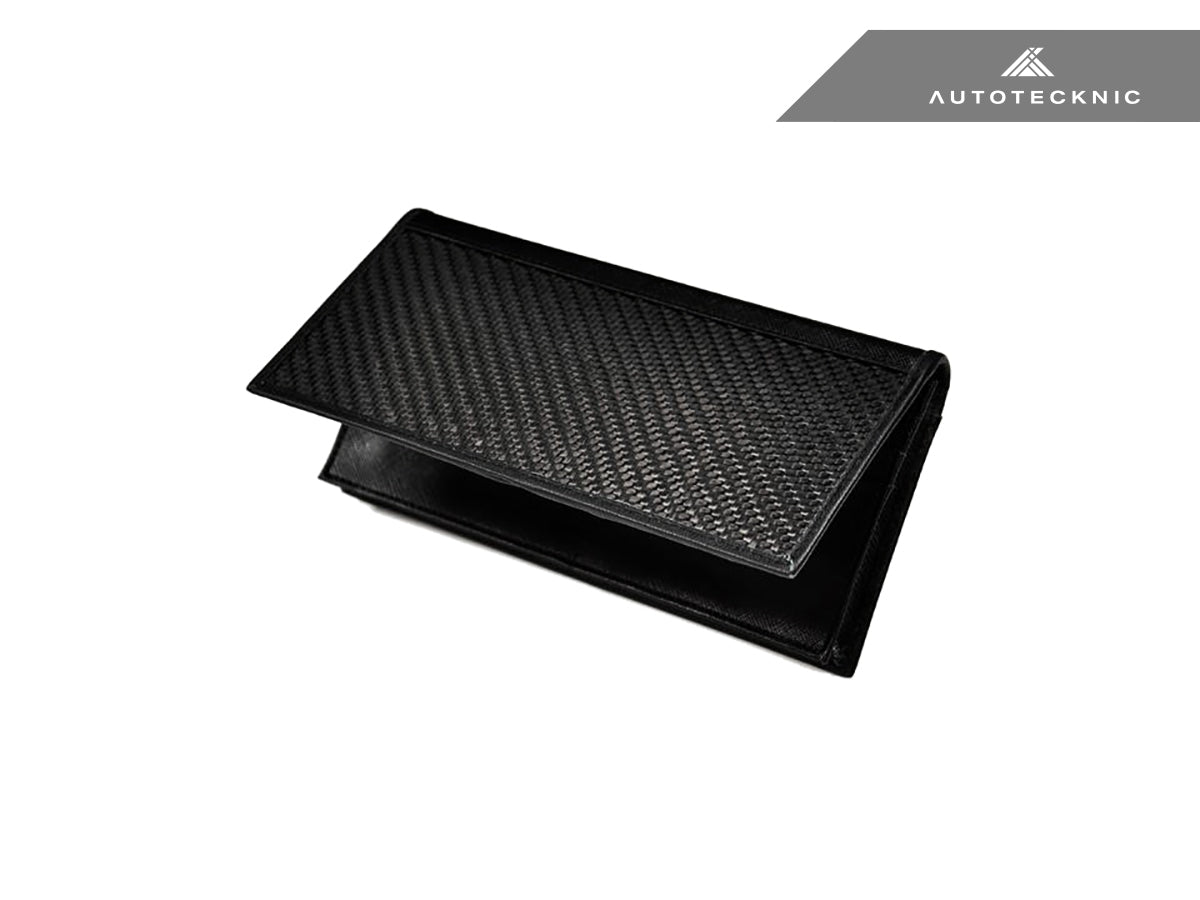 AutoTecknic Carbon Fiber Long Leather Wallet Pouch