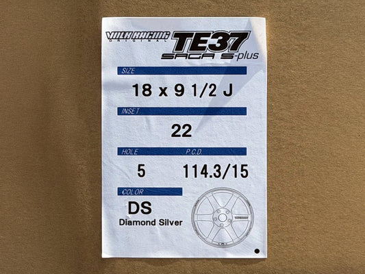 Volk Racing TE37 Saga S-Plus 18x9.5 +22 5x114.3 Diamond Silver - GR Corolla / EVO (Set of 4)