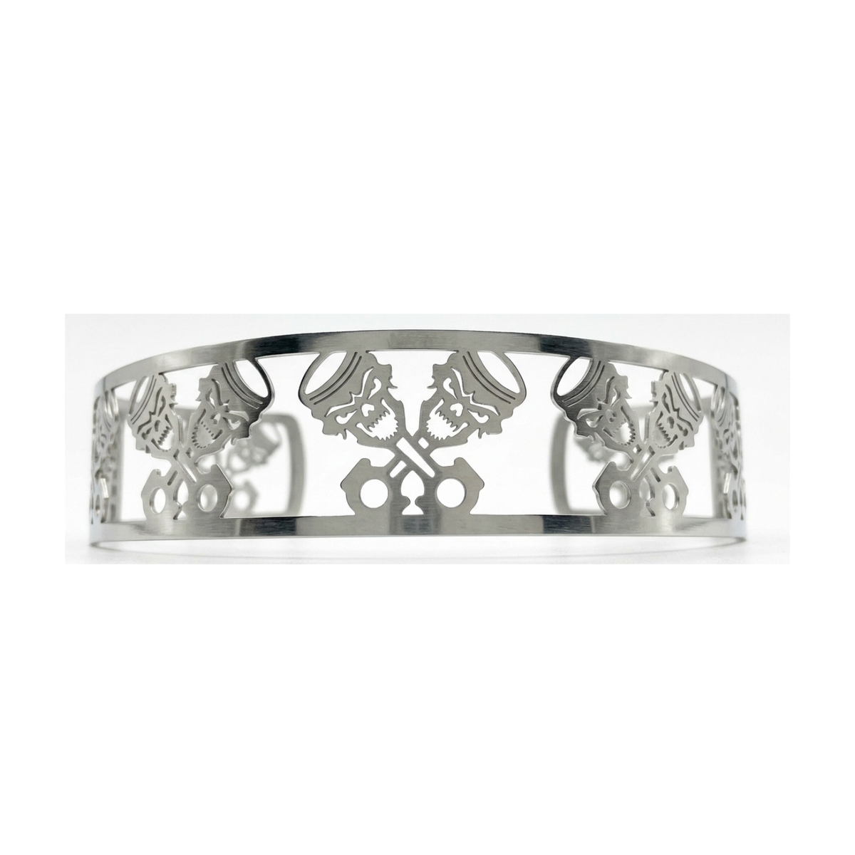 Granatelli Blingz Beauty Bandz 14-Inch x 3-Inch Air Cleaner Grill – Skullz and Rods – 750004