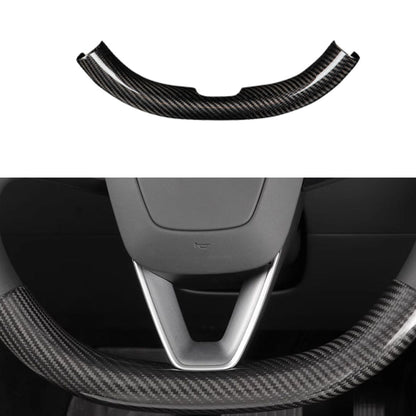 Upper / Lower Cover Steering Wheel Accessories for Tesla Model 3 / Y  -  Carbon Fiber Interior Mods