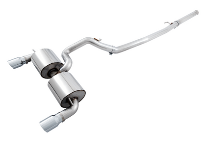 AWE Tuning Touring Edition Cat-back Exhaust for Ford Focus RS- Non-Resonated - Chrome Silver Tips 3015-32088