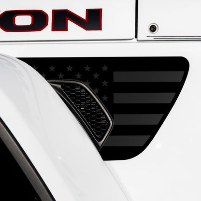 Premium Fender Vent Decal Set | Black Flag - fits Wrangler JL & Gladiator JT